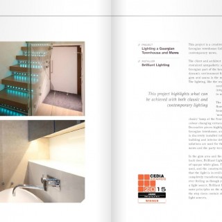 Brilliant Lighting in the CEDIA Awards 2015 Yearbook